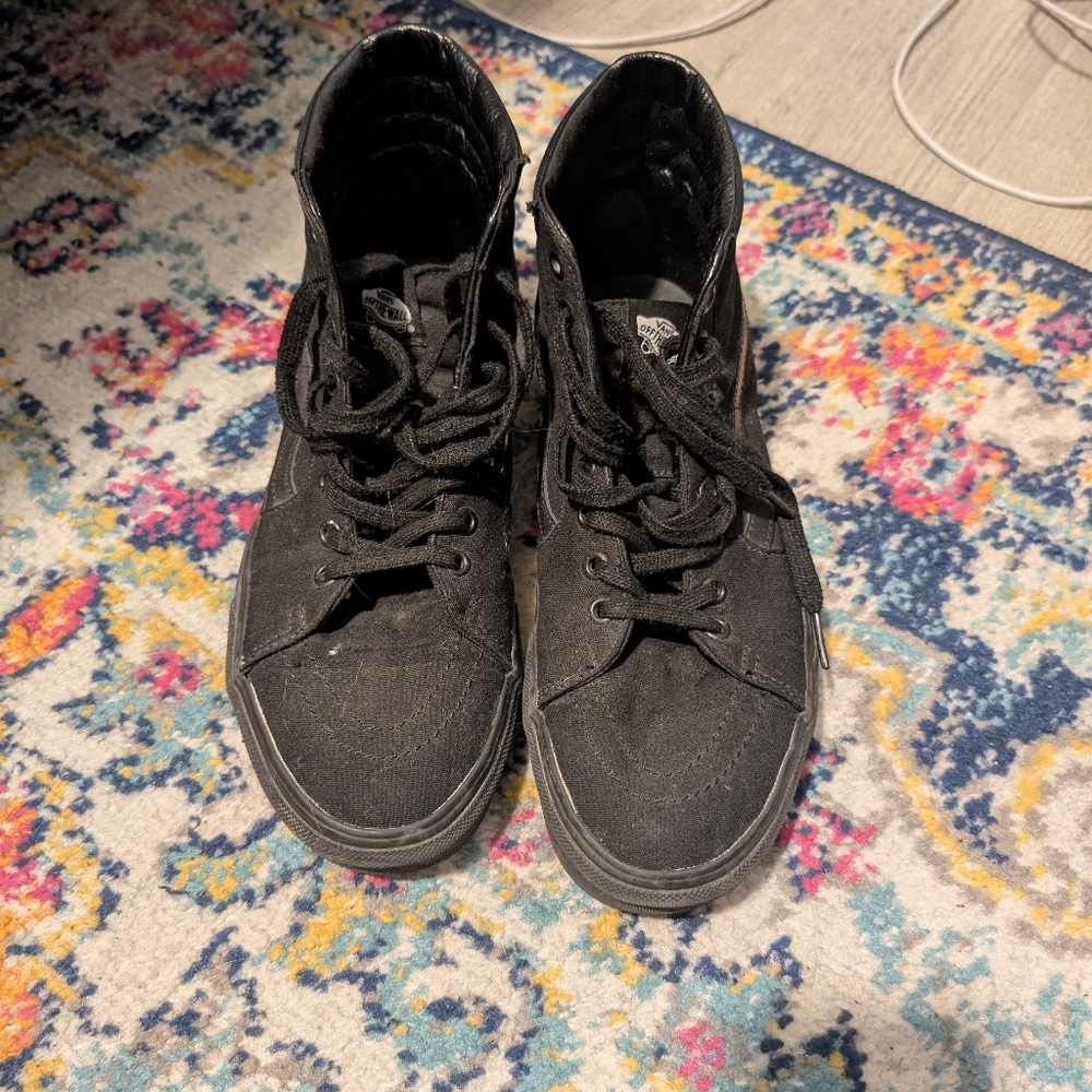 Black Vans Men's Black High-Top Sneakers